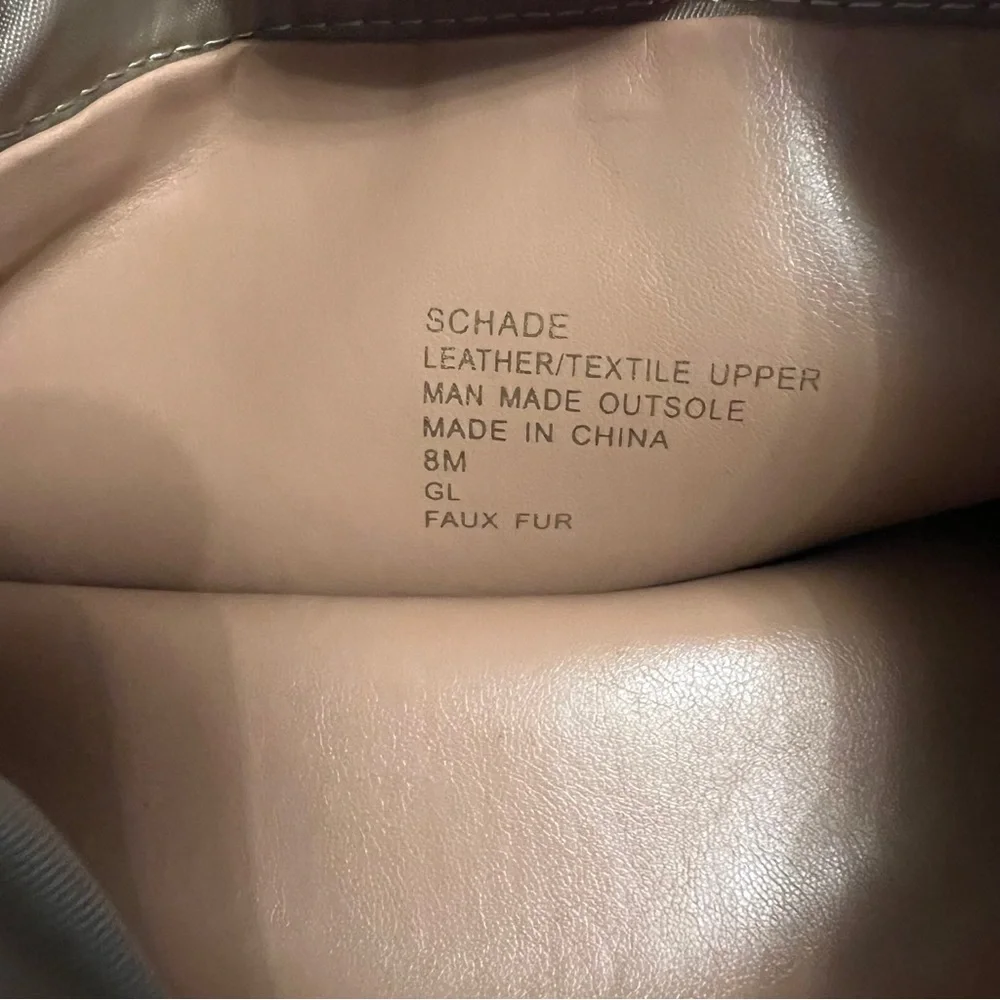 Aerosoles Schade Faux Shearling Winter Boots Size 8 Tan Suede Sherpa - Picture 7 of 7